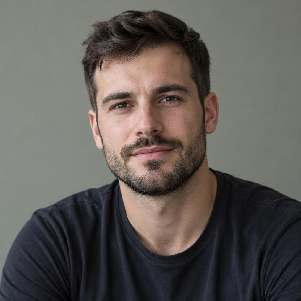 Portrait of a young Croatian man illustrator