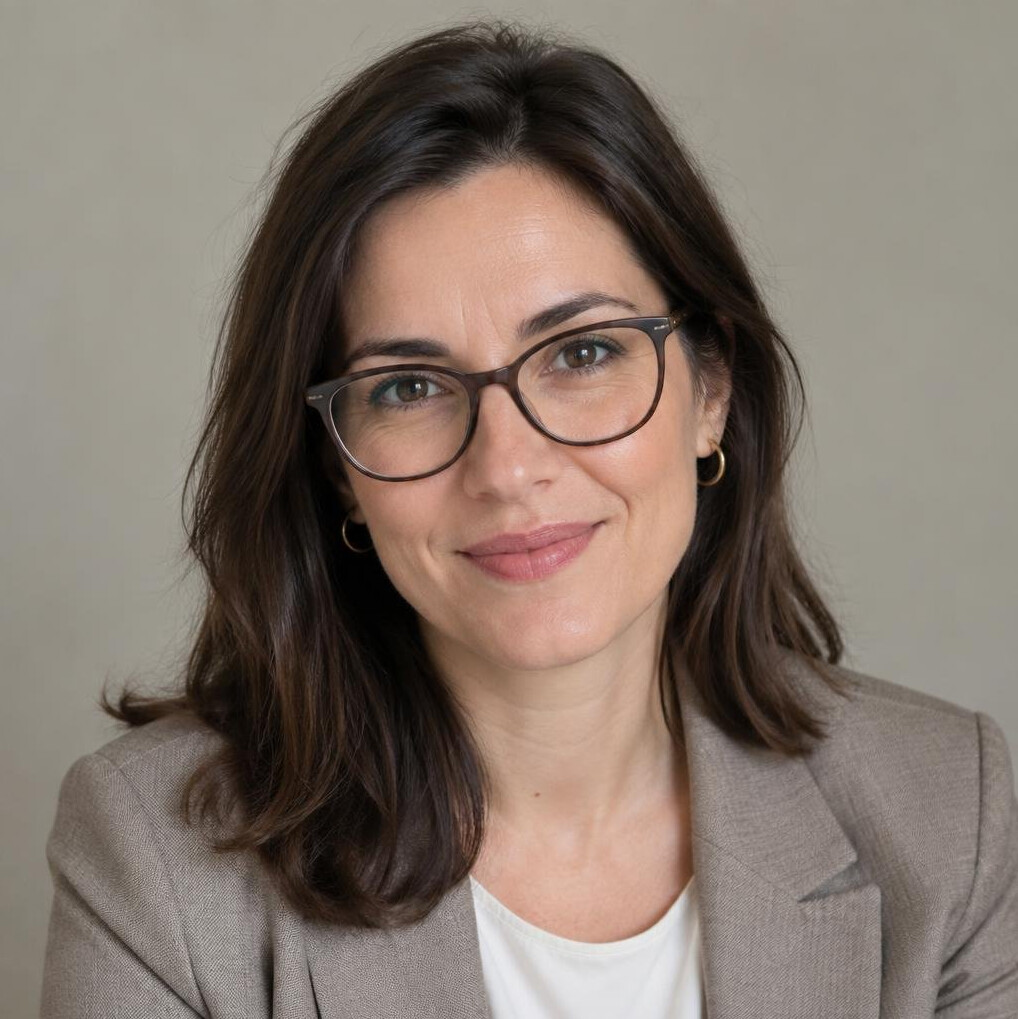 Portrait of a Croatian woman editor smiling softly