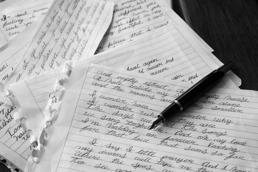 author editing manuscript